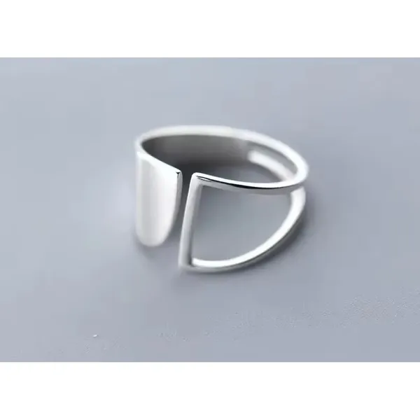 Boutique NEW Unique Geometric‎ Ring | Rhodium Plated 925 Sterling Silver, Abstract Ring - Image 13