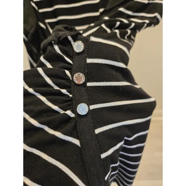 White House Black Market Top Small Womens S Striped Ruffle Wrap Sleeveless Y2K - Image 4