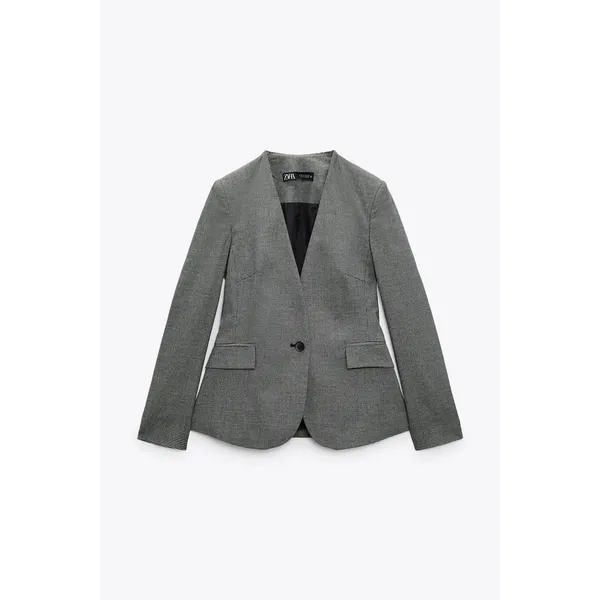 ZARA‎ TAILORED HOUNDSTOOTH BLAZER - Image 3