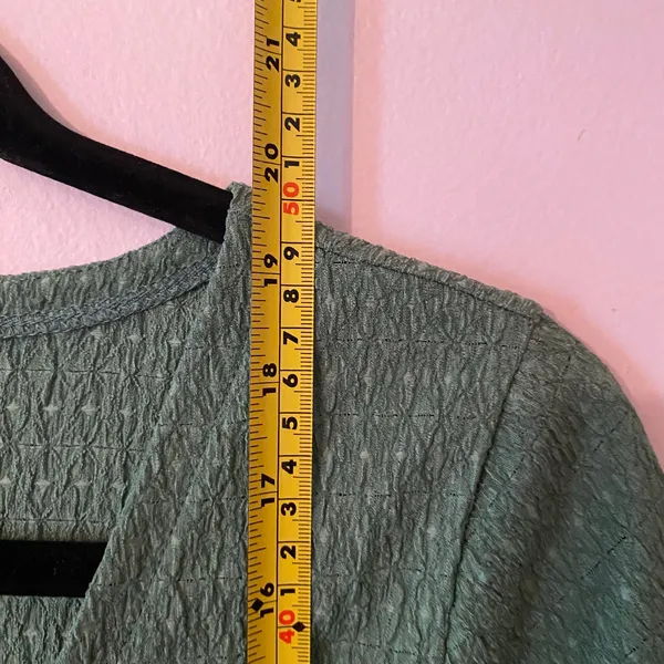 NWT Madewell Green Textured Cropped Lightweight Sweater Women's size Medium - Image 9