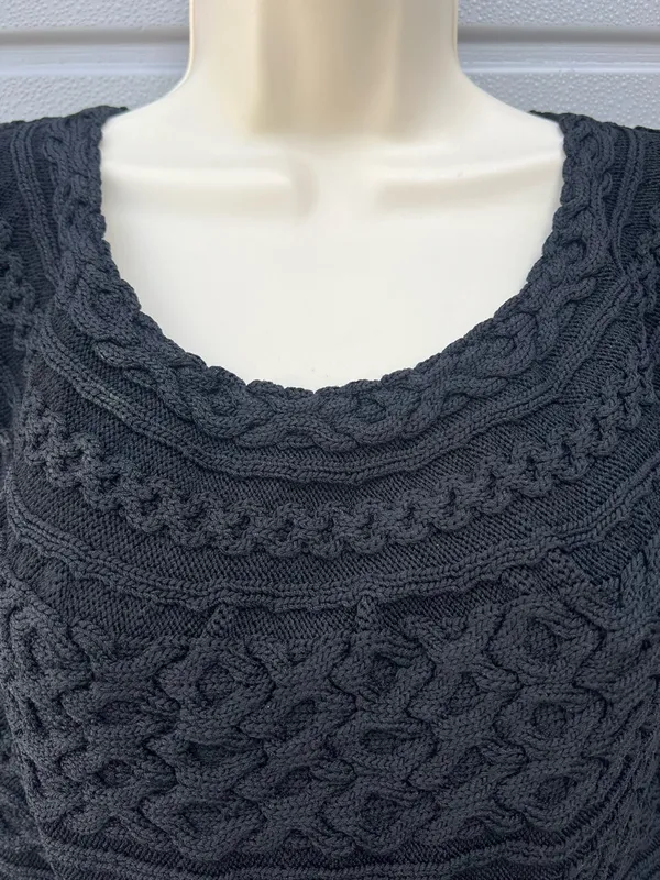 White House | Black Market Outlet Chic Capsule Vest Knit Top Textured Sleeveless Sweater Black Small - Image 14
