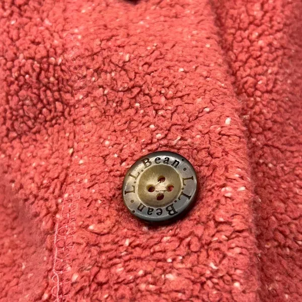 LL Bean Sherpa Fleece‎ Jacket Nantucket Red Large - Image 4