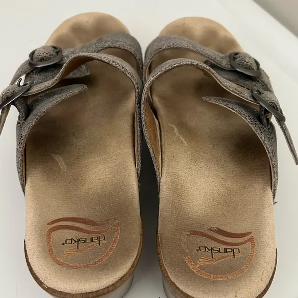 Dansko Sophie Clog Sandals Silver Gray Size 8.5 -9 US 39 EU - Image 11