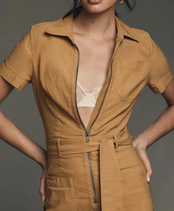 Anthropologie Maeve The Colette Weekend Zip Front Jumpsuit, Size 4 - Image 3