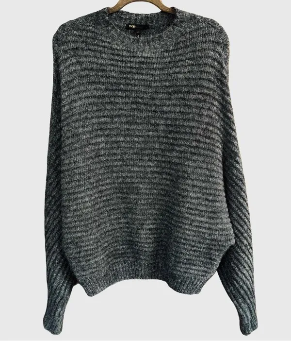 NWOT Maje Mousee Gris Oversized Sweater - Image 4