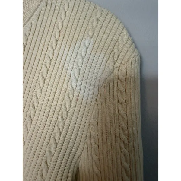 REFORMATION Natalie Cable Stich Cardigan Sweater In Lemon Icing XS NEW READ - Image 14