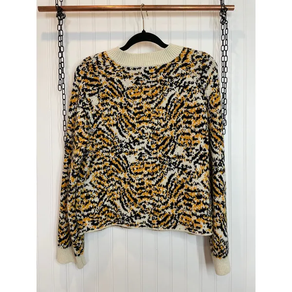 Rachel Comey X Target Animal Crewneck Pullover Sweater Cream Yellow Black Size S - Image 3