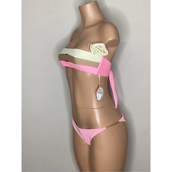 PilyQ New. pink bikini top. Small. Retails $80 - Image 6