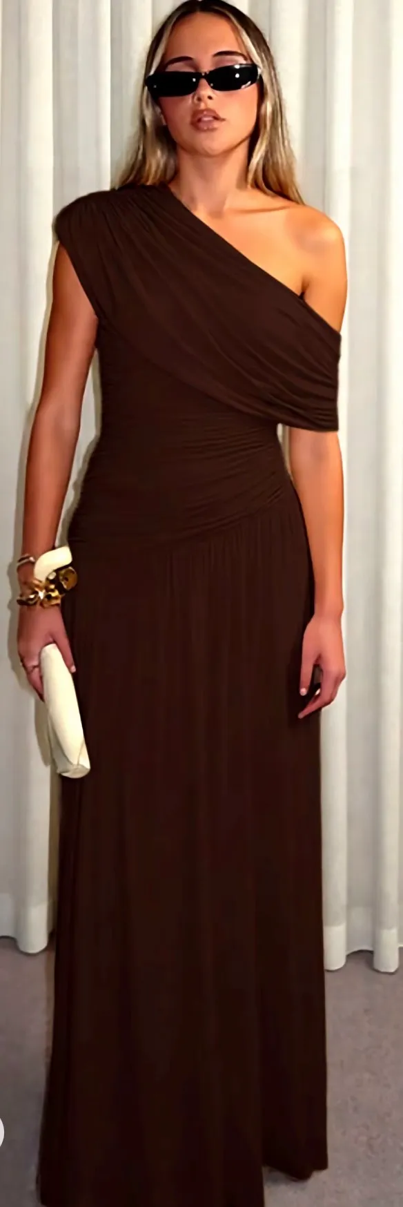 Wedding Guest Dress Brown Size M - Image 3
