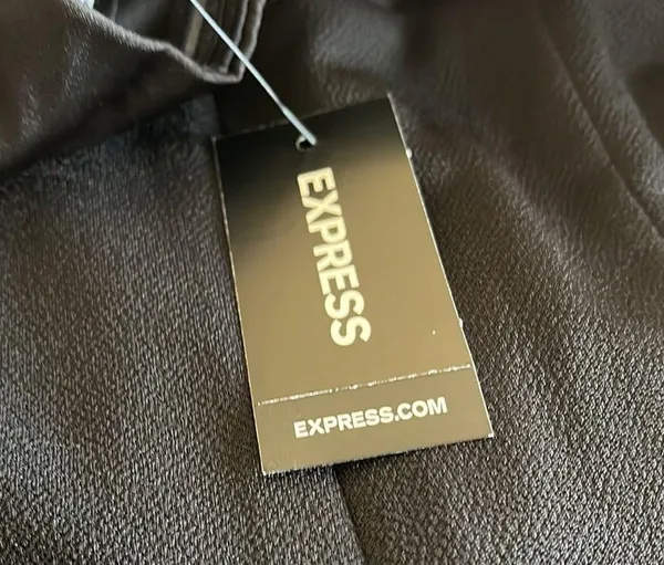 NWT EXPRESS Satin Pieced Strapless Jumpsuit BLACK XS - Image 9