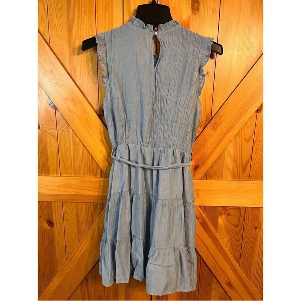 Blue sleeveless dress size medium (2359)￼ - Image 4