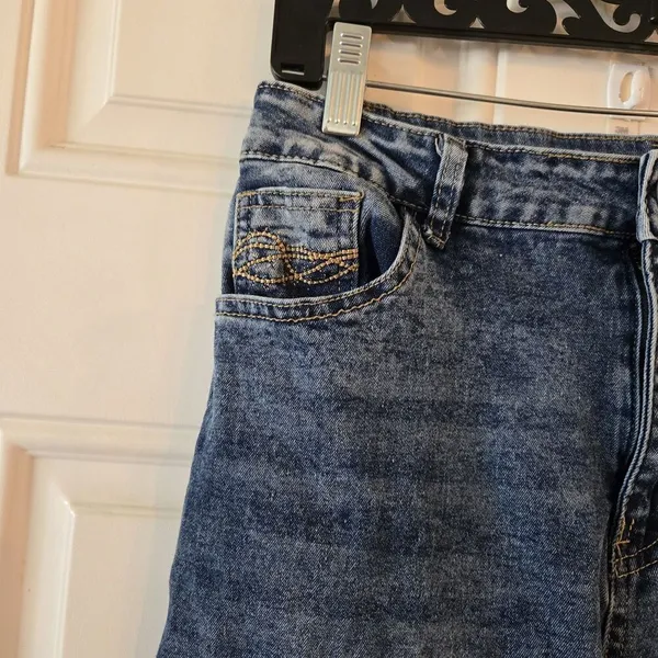 Bootcut Jeans Women's Size XL 30x29 HighRise Denim Acid Washed Super Stretch - Image 3