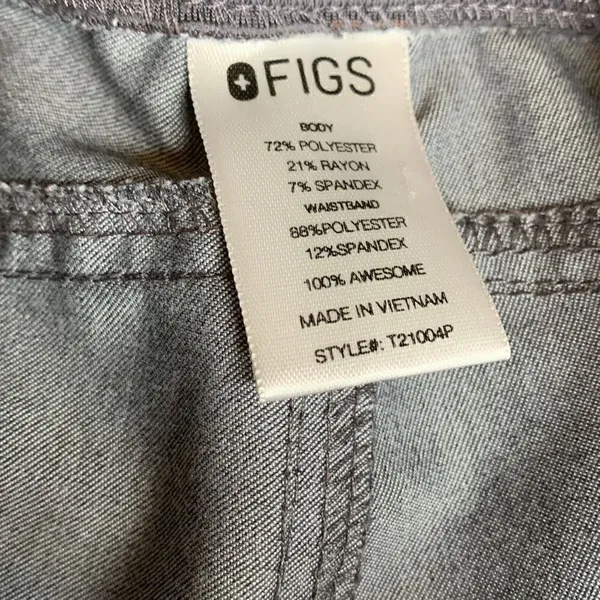 Figs Technical Collection Axim Cargo Scrub Pants Gray size XS - Image 3