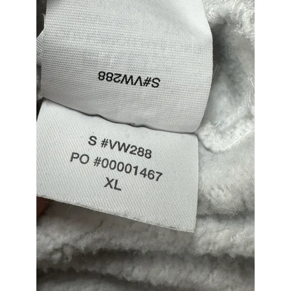 Vuori Hoodie Half Zip White Cropped Sweatshirt XL Organic Cotton Pullover - Image 4