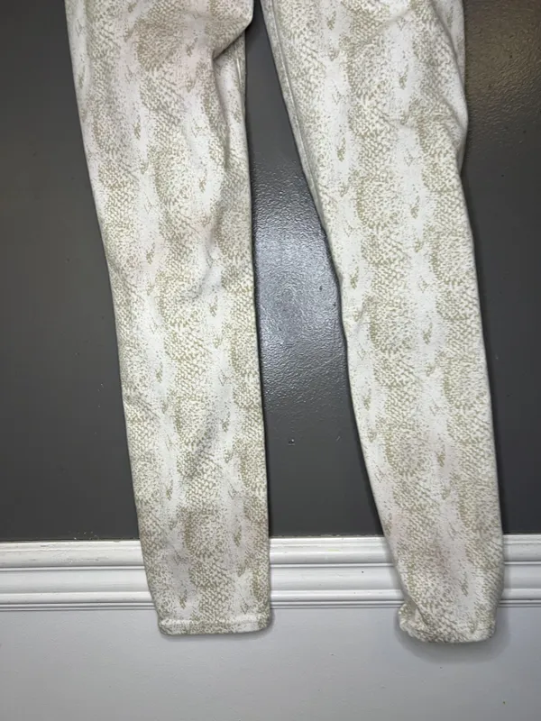 Paige Hoxton Ankle Jeans Womens 28 White Sonoran Snake High Rise Slim Denim - Image 7