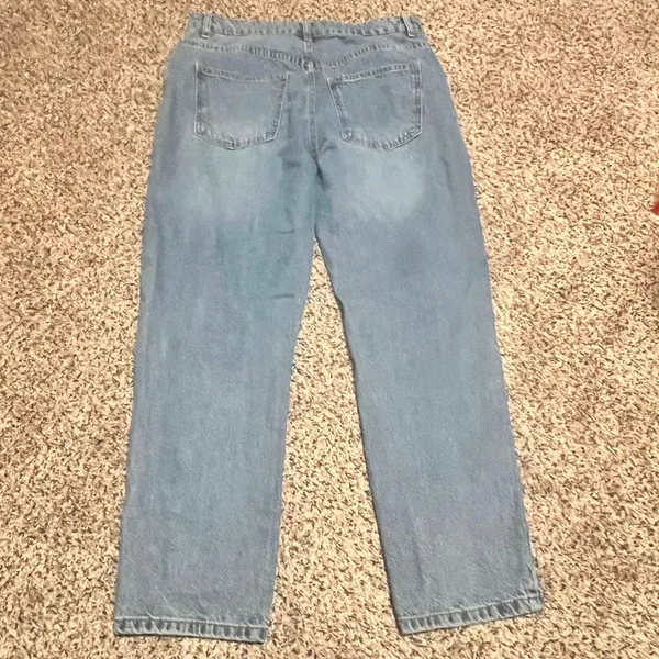Cotton On Distressed‎ Mom Jeans Light Blue Wash Ripped Knee Casual Denim 30Waist - Image 6