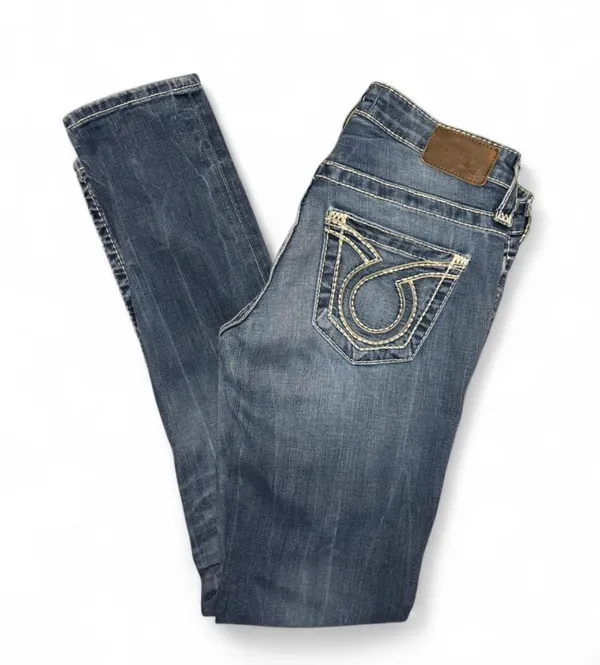 Big Star Maddie Boot Jeans Womens 26R Mid Rise Bootcut Blue Stretch Denim 26R - Image 3