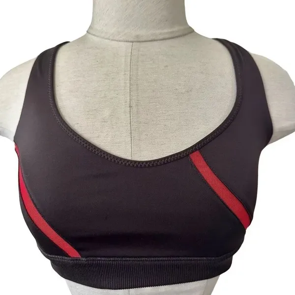 Puma Exhale black red stripe sports bra - Image 2