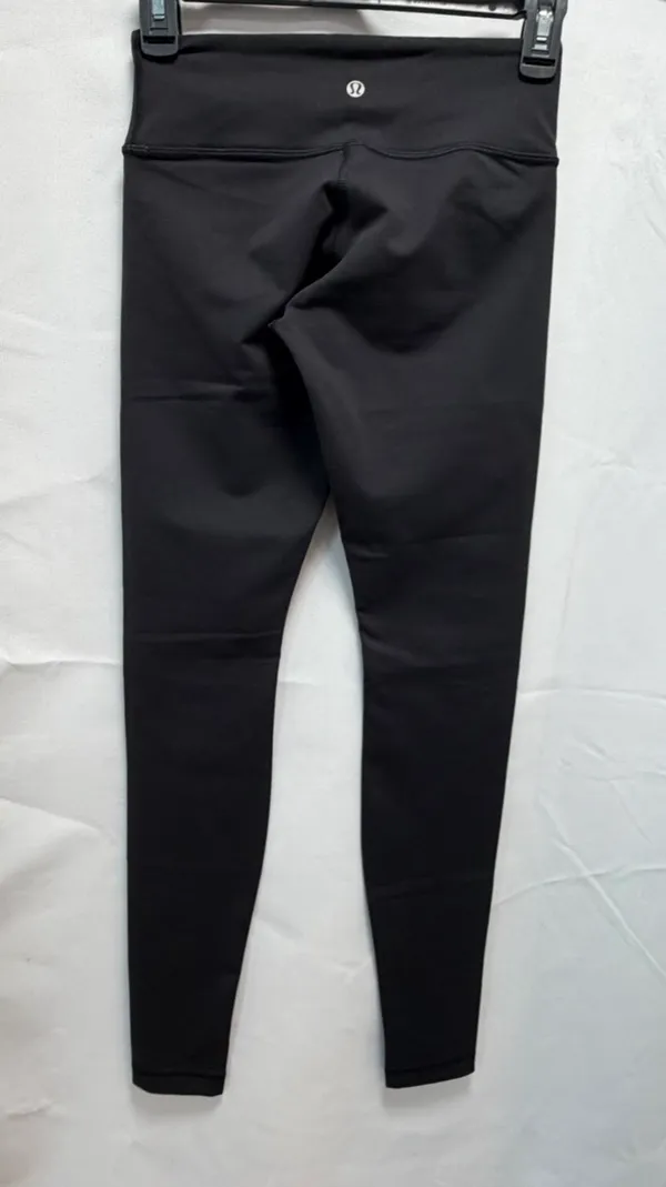 Lululemon Wunder Under Leggings Size 4 Black Custom MoPub Logo Full Length - Image 6