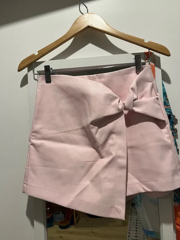 Alya Pleather Skort Baby Pink - Image 2