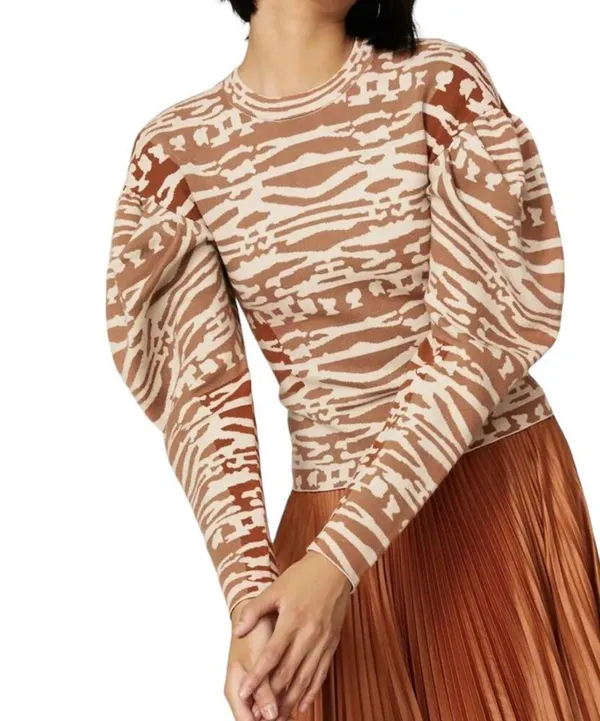 Ulla Johnson Livia Tigers Eye Jacquard Pullover - XL - Image 5