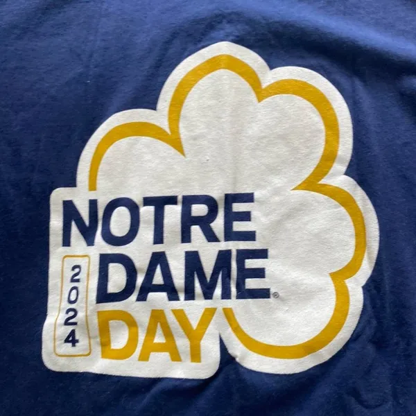 Notre dame shamrock shirt Blue - Image 4