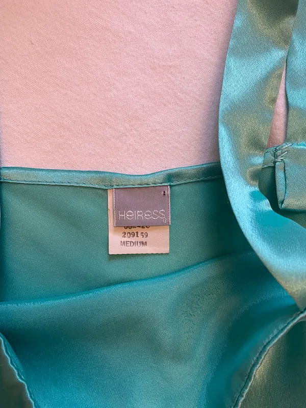 Heiress Satin Top Blue Size M - Image 4