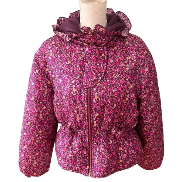 LOVESHACKFANCY MODENA JACKET purple Pink Floral XS - Image 2