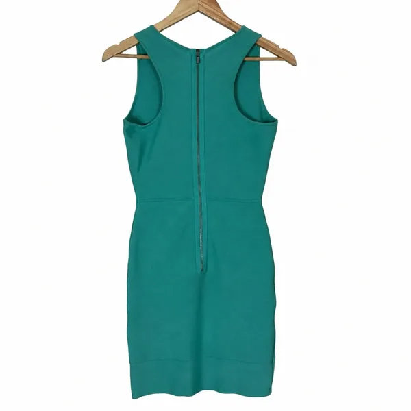 BCBGMAXAZRIA Gisela Mini Bodycon Bandage Dress Aqua Blue Sleeveless Y2K Size S - Image 6