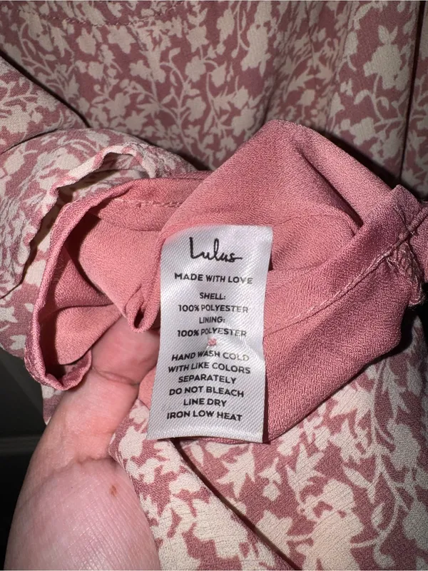 Lulu's Dusty Rose Floral Long Sleeve Mini Dress - Blush Print - Image 5