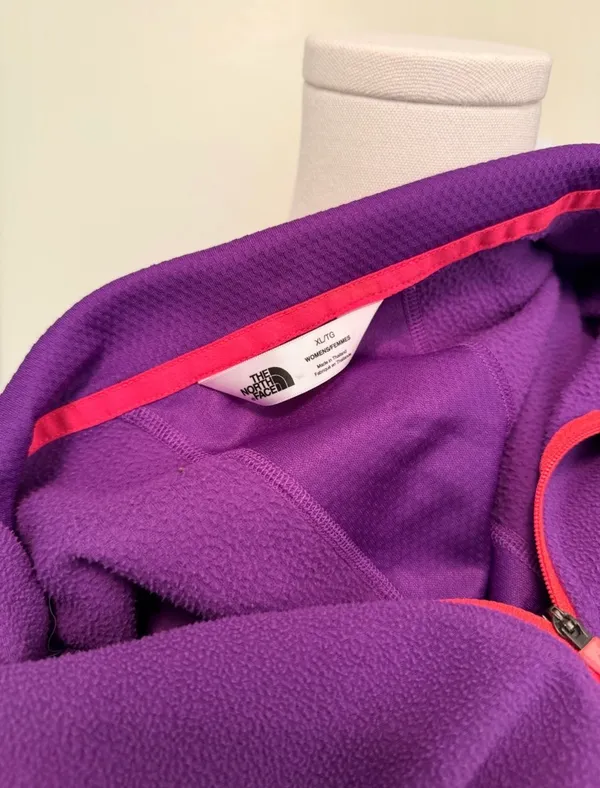 The North Face pullover purple quarter zip fleece jacket - Image 9