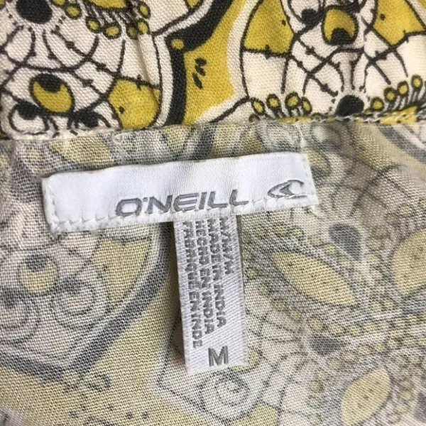 O’Neill Boho Strapless Sun Dress Black Yellow Medium - Image 7