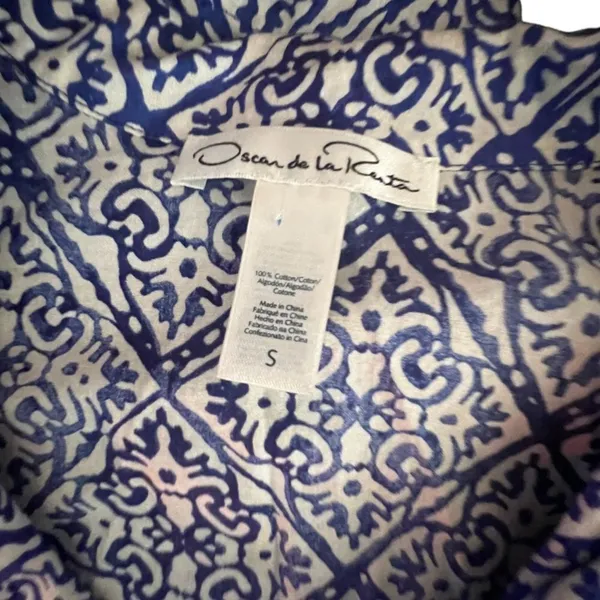 Oscar de la Renta Two Piece Pajama‎ Set White - Image 10