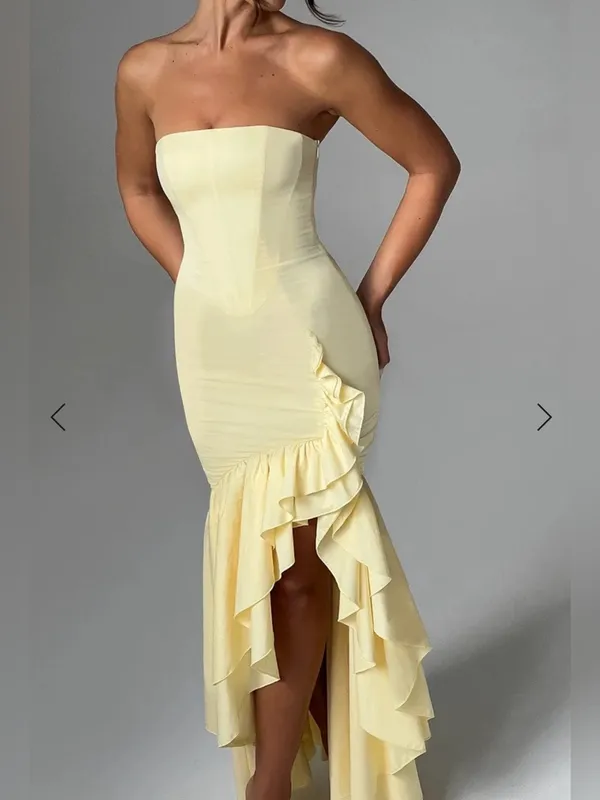 Babyboo NWT Women Small Angelina Maxi Dress in Lemon Princess Coquette Wedding - Image 7