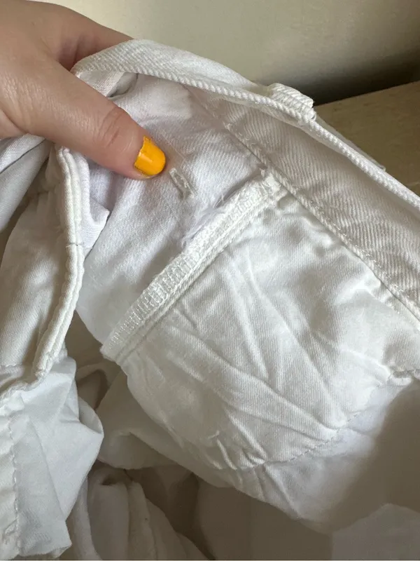 Madewell White Baggy Straight Wide Leg Jeans - Image 11