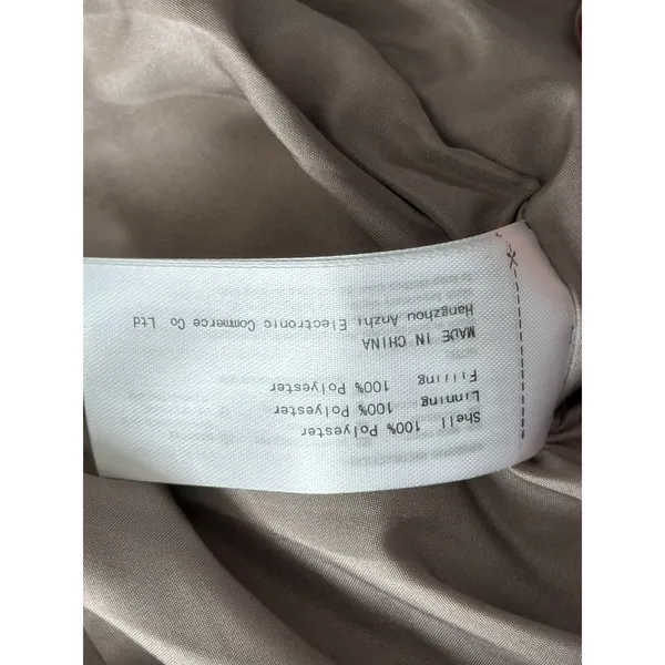 WenVen‎ NWT Puffer Coat Winter Jacket Womens Small Taupe No Hood Ski Outdoor - Image 5