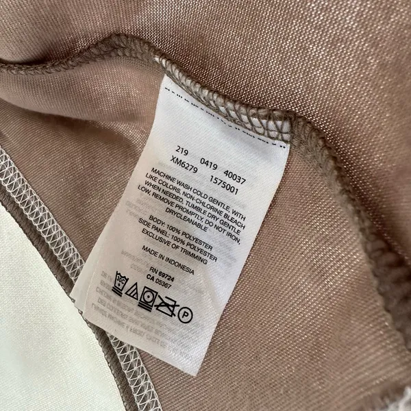 Columbia size small fleece quarter zip pullover sweatshirt cream‎ brown - Image 5