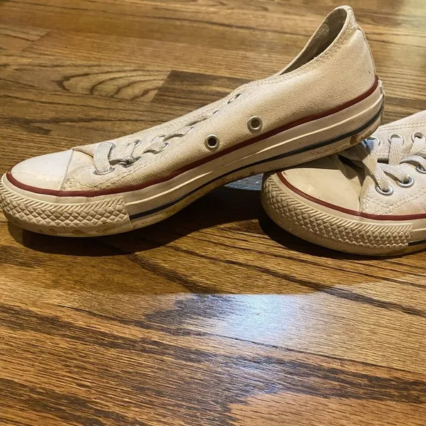 Converse All Star White Canvas Low Lace-Up‎ Unisex Sz M5/W7 - Image 3