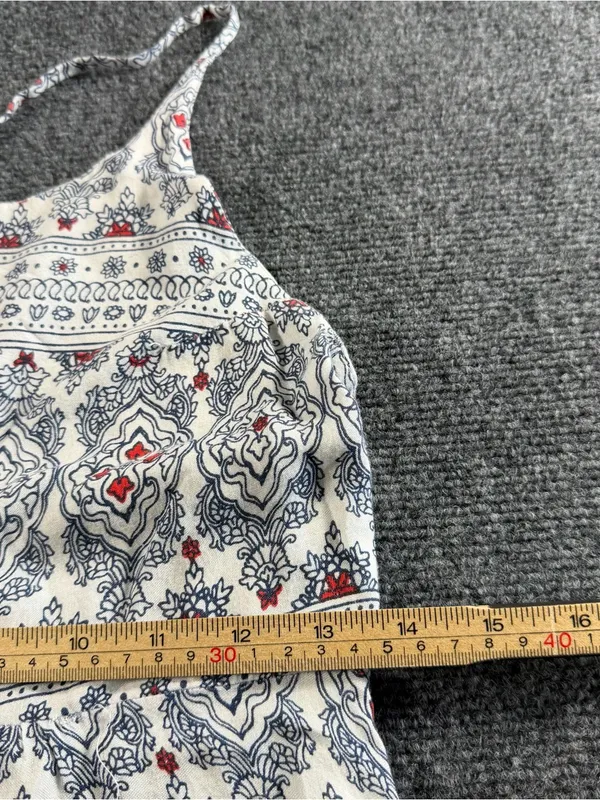 Roxy Border Paisley Strappy Maxi Pocket Sun Dress Women’s Size Medium Beach - Image 11
