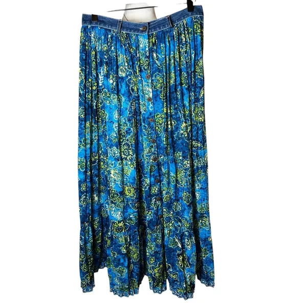 Vintage St. John's Bay Broomstick Maxi‎ Skirt 8 | Boho Festival Coastal Cowgirl - Image 2
