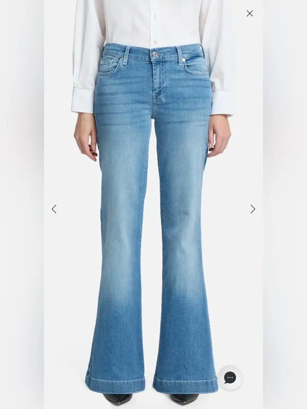 7 For All Mankind Tailorless Dojo Jeans Flare Leg Trouser Size 26 - Image 4