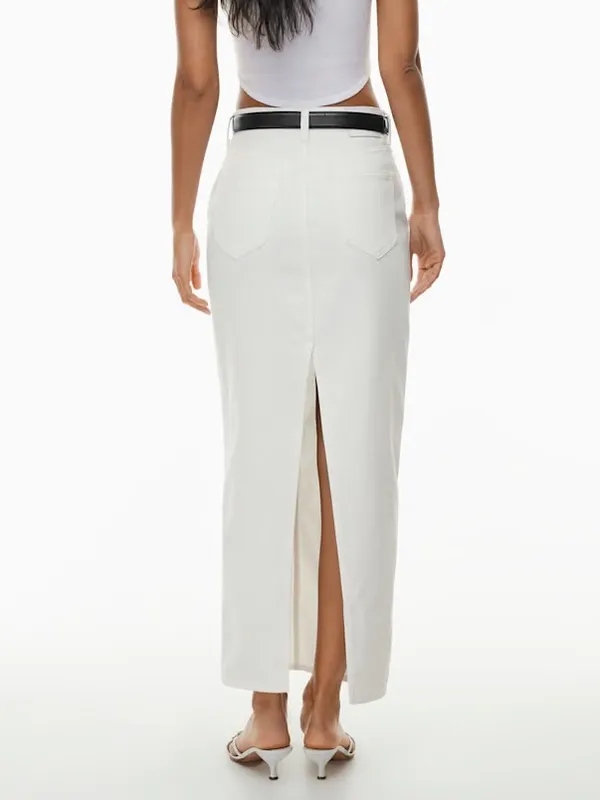 Aritzia Denim Forum The '90s Pencil Maxi Denim Skirt White Women’s - Image 3
