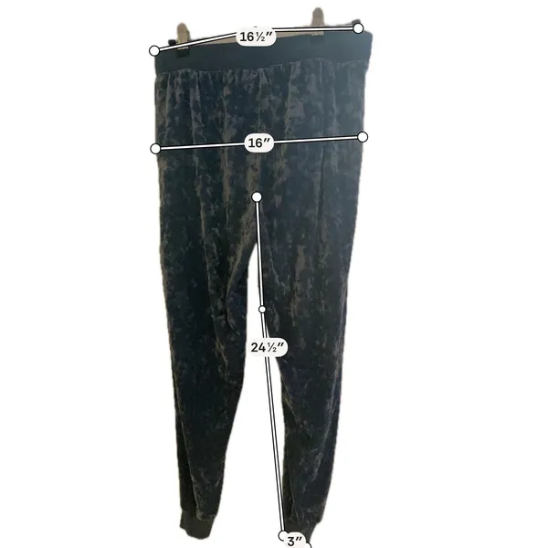 Aerie Women Navy Blue Crushed Velvet Joggers Drawstring Waist Pockets Size S - Image 5