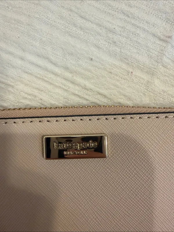 kate spade Blush and Black Zip-Around Wallet - Image 3