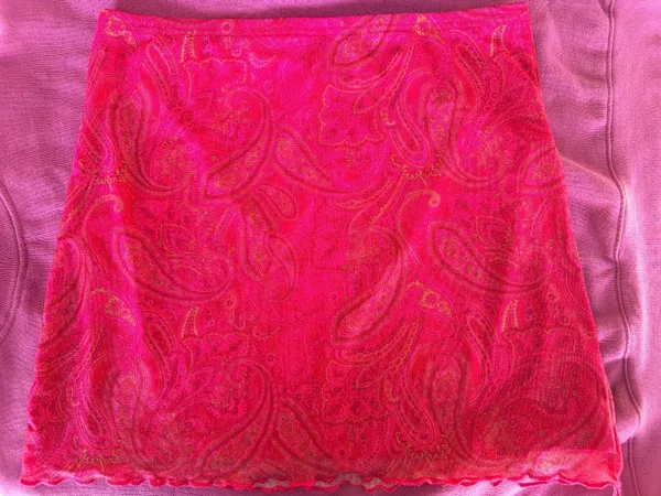 Shein | Pink Paisley Mesh Mini Skirt | XLShein | Pink Paisley Mesh Mini Skirt | XL - Image 4