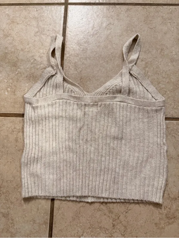 Auden Cream Ribbed Knit Bralette/Cami - Image 2