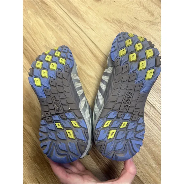 Merrel Women's 8 QFoam2 Hiking Shoes Grey Blue Green - Image 7
