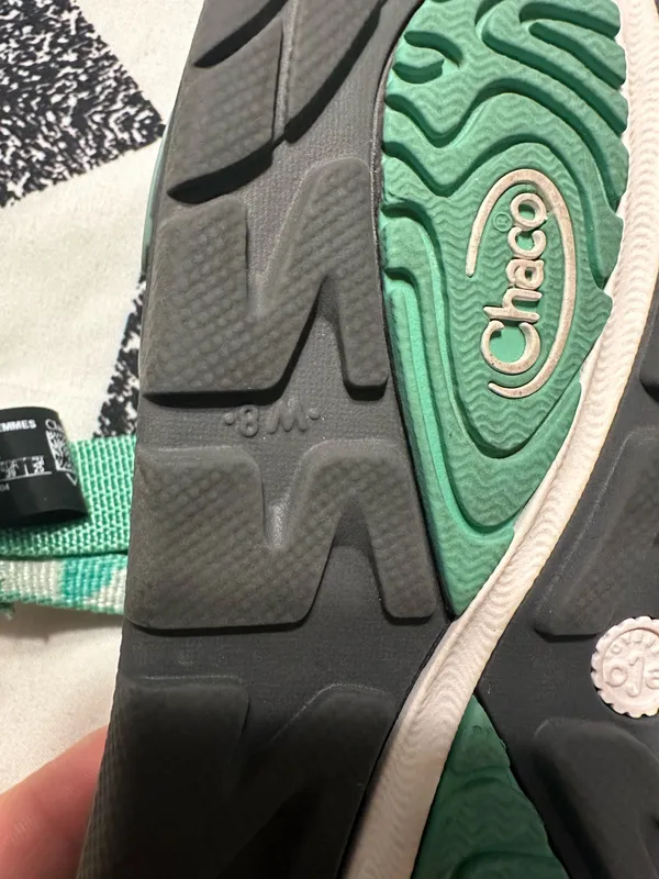 Green Grey Chaco Strappy Sandals - Image 3