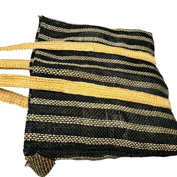 FIQUE DARK BLUE STRIPES TOTE BAG - Image 2