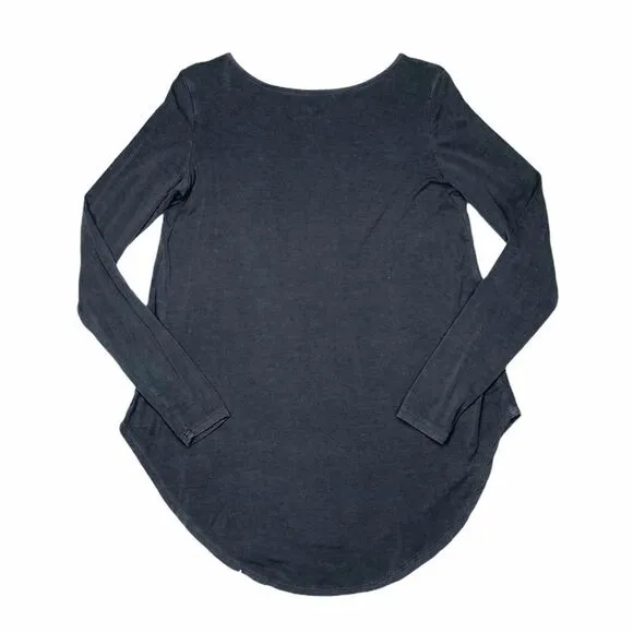 American Eagle Grey Strappy‎ Cutout Long Sleeve Blouse Top Size XS - Image 2